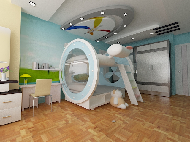 3D Kids Bedroom
